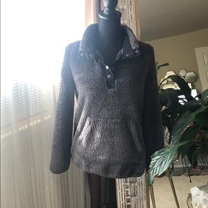 Market & spruce fluffy dark grey pullover